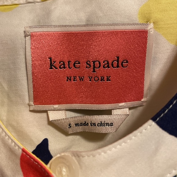 ♠️ Kate Spade ♠️ EUC Lemon Zest Sleeveless Dress Tuxedo Front Size S - Picture 10 of 10